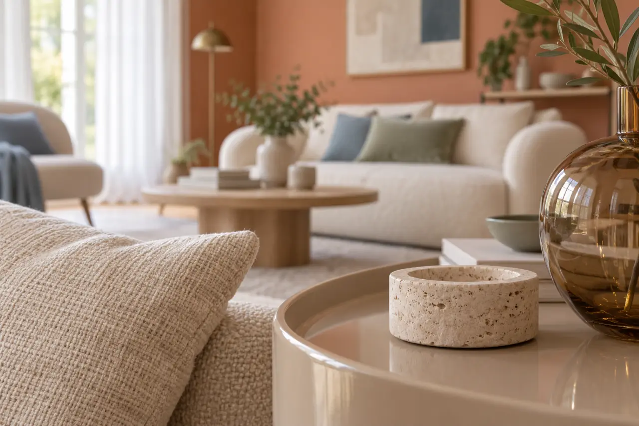 Salon terracotta : quelles couleurs et matières pour rester lumineux sans effet rustique ?