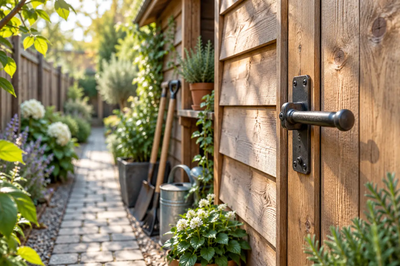 Cabane à outils de jardin : ne sacrifiez pas le passage aux mètres carrés