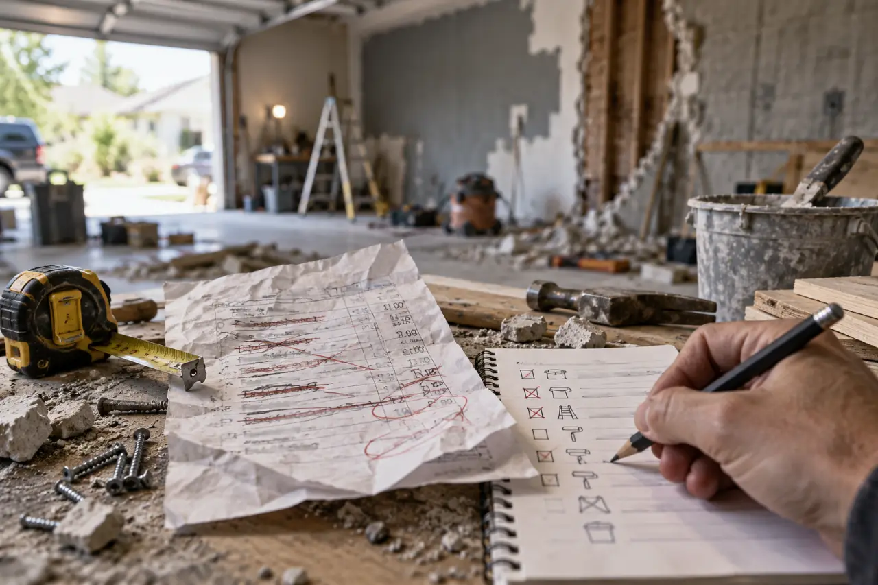 Rénovation de garage : le mauvais ordre des travaux qui fait exploser le budget